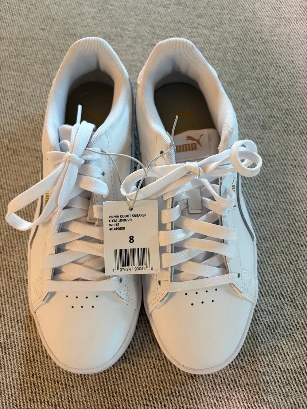 NEW puma womens court sneaker in white size 8 but runs small so 7.5